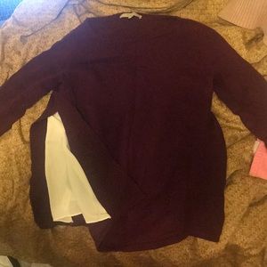 Cute burgundy loft sweater!